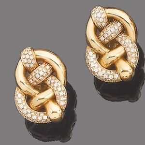Vintage Asprey Stamped 18K Earrings